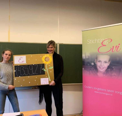Uitreiking cheque Stichting Evi Uitreiking cheque Stichting Evi